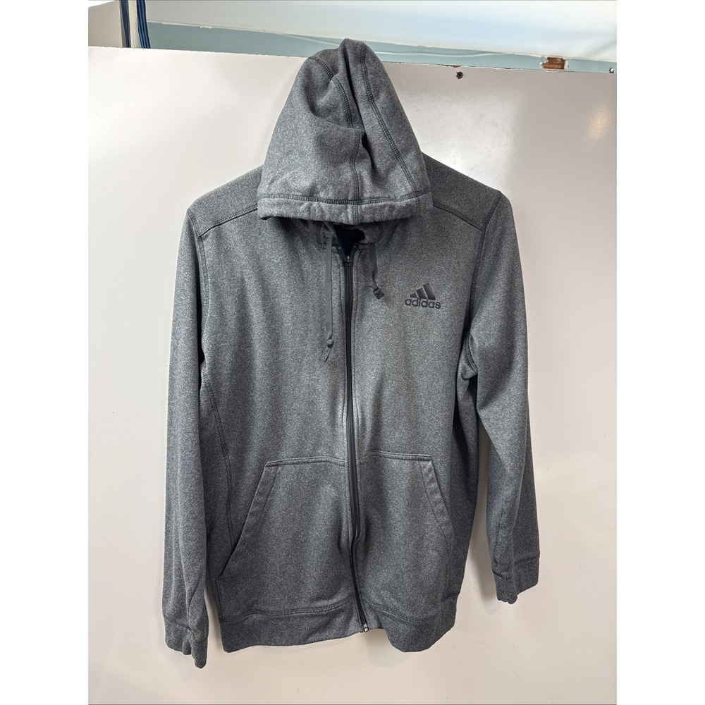 Adidas Climawarm Gray Full Zip Track Jacket Hoodie Men's Size XL Ultimate Hoddie